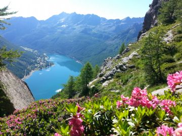 Panorama su Ceresole Reale ed il Lago